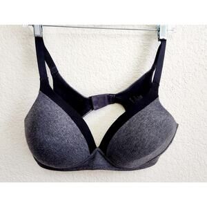 Warner's Gray With Black Trim NO Wire Bra 40C